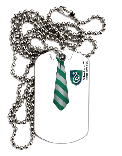 Wizard Uniform Green and Silver Adult Dog Tag Chain Necklace by TooLoud-TooLoud-1 Piece-Davson Sales