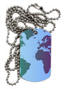 Cool World Map Design Adult Dog Tag Chain Necklace-Dog Tag Necklace-TooLoud-White-Davson Sales