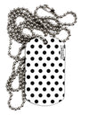 Black Polka Dots on White Adult Dog Tag Chain Necklace by TooLoud-Dog Tag Necklace-TooLoud-1 Piece-Davson Sales