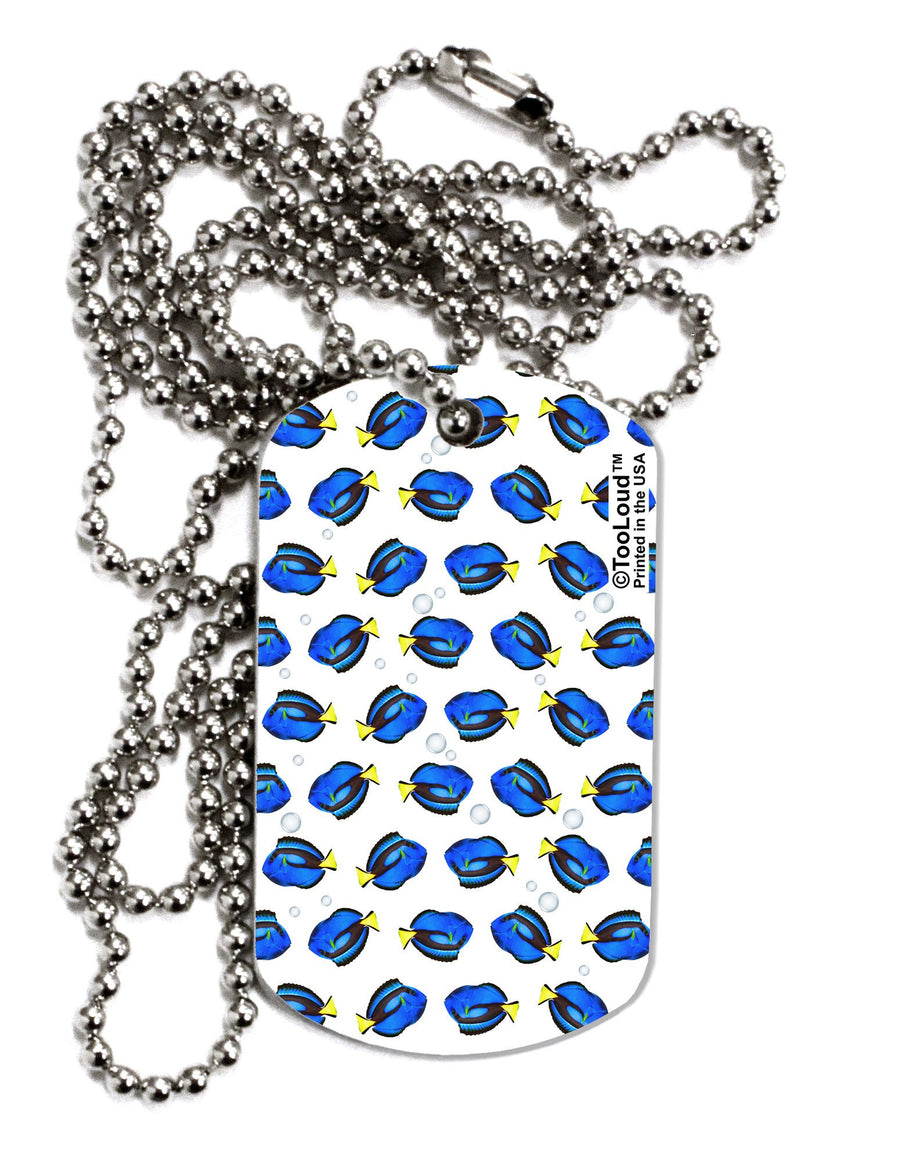 Blue Tang Fish AOP Adult Dog Tag Chain Necklace-Dog Tag Necklace-TooLoud-12 Pieces-Davson Sales