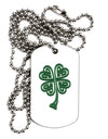 3D Style Celtic Knot 4 Leaf Clover Adult Dog Tag Chain Necklace-Dog Tag Necklace-TooLoud-White-Davson Sales