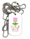 Easter Tulip Design - Pink Adult Dog Tag Chain Necklace by TooLoud-Dog Tag Necklace-TooLoud-White-Davson Sales