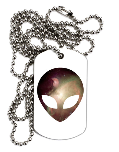 Extraterrestrial Face - Space #2 Adult Dog Tag Chain Necklace by TooLoud-Dog Tag Necklace-TooLoud-White-Davson Sales