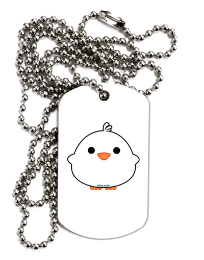 Cute Little Chick - White Adult Dog Tag Chain Necklace by TooLoud-Dog Tag Necklace-TooLoud-White-Davson Sales