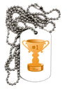 Number One Mom Trophy Adult Dog Tag Chain Necklace by TooLoud-Dog Tag Necklace-TooLoud-White-Davson Sales