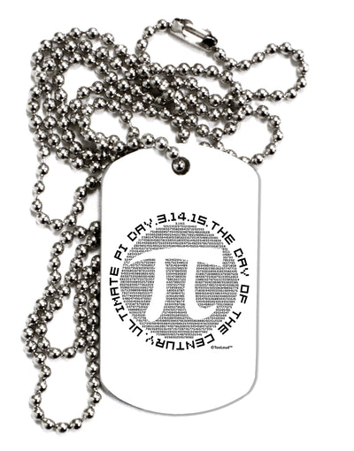 Ultimate Pi Day - Retro Computer Style Pi Circle Adult Dog Tag Chain Necklace by TooLoud-Dog Tag Necklace-TooLoud-White-Davson Sales