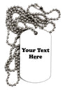 Enter Your Own Words Customized Text Adult Dog Tag Chain Necklace