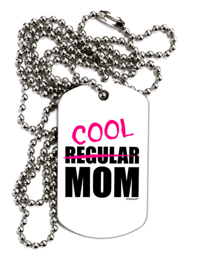 Not A Regular Mom Design Adult Dog Tag Chain Necklace by TooLoud-Dog Tag Necklace-TooLoud-White-Davson Sales