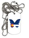 TooLoud Grunge Colorado Butterfly Flag Adult Dog Tag Chain Necklace-Dog Tag Necklace-TooLoud-1 Piece-Davson Sales