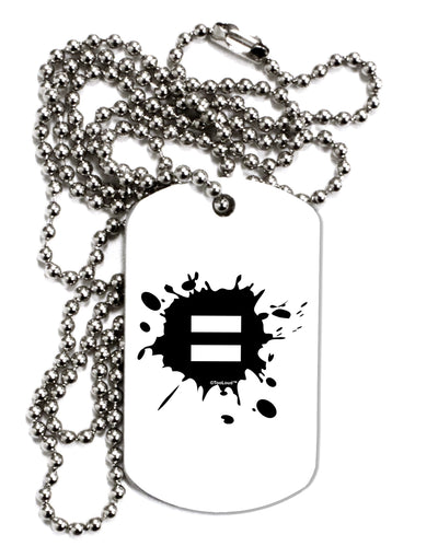 Equal Paint Splatter Adult Dog Tag Chain Necklace by TooLoud-Dog Tag Necklace-TooLoud-White-Davson Sales