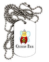 Queen Bee Text Adult Dog Tag Chain Necklace by TooLoud-TooLoud-White-Davson Sales