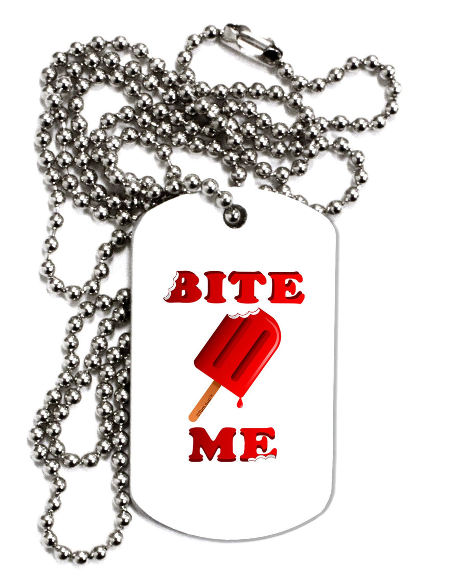 Bite Me Ice Cream Adult Dog Tag Chain Necklace-Dog Tag Necklace-TooLoud-12 Pieces-Davson Sales