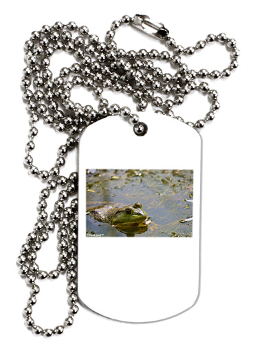 Bullfrog In Water Adult Dog Tag Chain Necklace by TooLoud-Dog Tag Necklace-TooLoud-1 Piece-Davson Sales