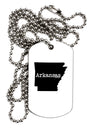 Arkansas - United States Shape Adult Dog Tag Chain Necklace-Dog Tag Necklace-TooLoud-White-Davson Sales