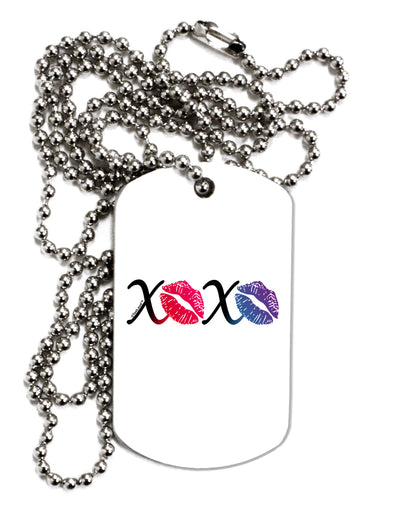 TooLoud XOXO Kisses Adult Dog Tag Chain Necklace-Dog Tag Necklace-TooLoud-1 Piece-Davson Sales