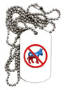 Distressed No Democrats Sign Adult Dog Tag Chain Necklace-Dog Tag Necklace-TooLoud-1 Piece-Davson Sales