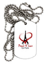 Peace & Love For Paris Adult Dog Tag Chain Necklace-Dog Tag Necklace-TooLoud-1 Piece-Davson Sales