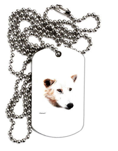 White Wolf Head Cutout Adult Dog Tag Chain Necklace-Dog Tag Necklace-TooLoud-1 Piece-Davson Sales