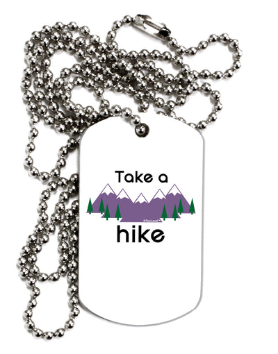 Take a Hike Adult Dog Tag Chain Necklace-Dog Tag Necklace-TooLoud-1 Piece-Davson Sales