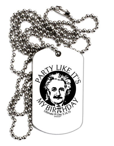 Ultimate Pi Day - Birthday Design Adult Dog Tag Chain Necklace by TooLoud-Dog Tag Necklace-TooLoud-White-Davson Sales