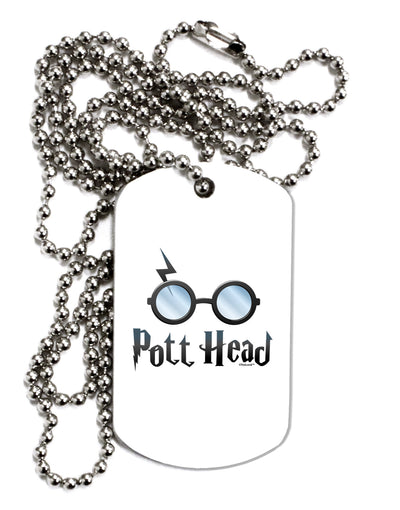 Pott Head Magic Glasses Adult Dog Tag Chain Necklace-Dog Tag Necklace-TooLoud-1 Piece-Davson Sales