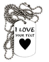 Personalized I Love Customized Adult Dog Tag Chain Necklace-Dog Tag Necklace-TooLoud-White-Davson Sales