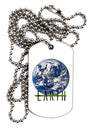 Planet Earth Text Adult Dog Tag Chain Necklace by TooLoud-Dog Tag Necklace-TooLoud-1 Piece-Davson Sales