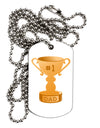 Number One Dad Trophy Adult Dog Tag Chain Necklace-Dog Tag Necklace-TooLoud-White-Davson Sales