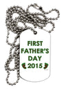 First Father's Day (CURRENT YEAR) Adult Dog Tag Chain Necklace-Dog Tag Necklace-TooLoud-White-Davson Sales