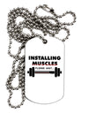 Installing Muscles Adult Dog Tag Chain Necklace-Dog Tag Necklace-TooLoud-1 Piece-Davson Sales