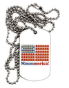 American Breakfast Flag - Bacon and Eggs - Mmmmerica Adult Dog Tag Chain Necklace-Dog Tag Necklace-TooLoud-White-Davson Sales