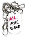 Aca-Awkward Adult Dog Tag Chain Necklace-Dog Tag Necklace-TooLoud-White-Davson Sales