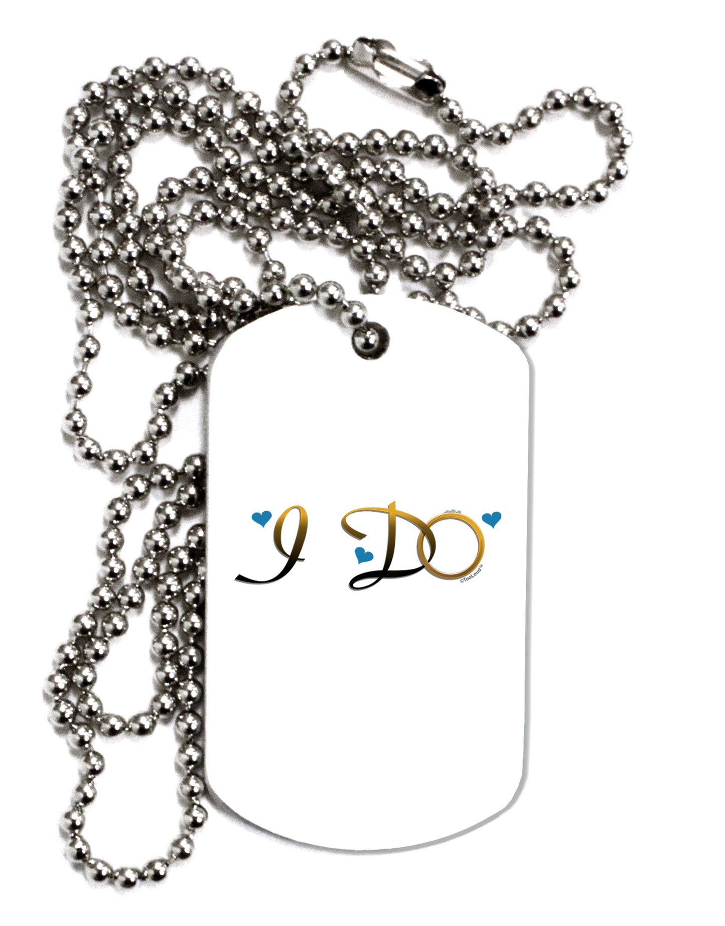 I Do - Groom Adult Dog Tag Chain Necklace-Dog Tag Necklace-TooLoud-1 Piece-Davson Sales