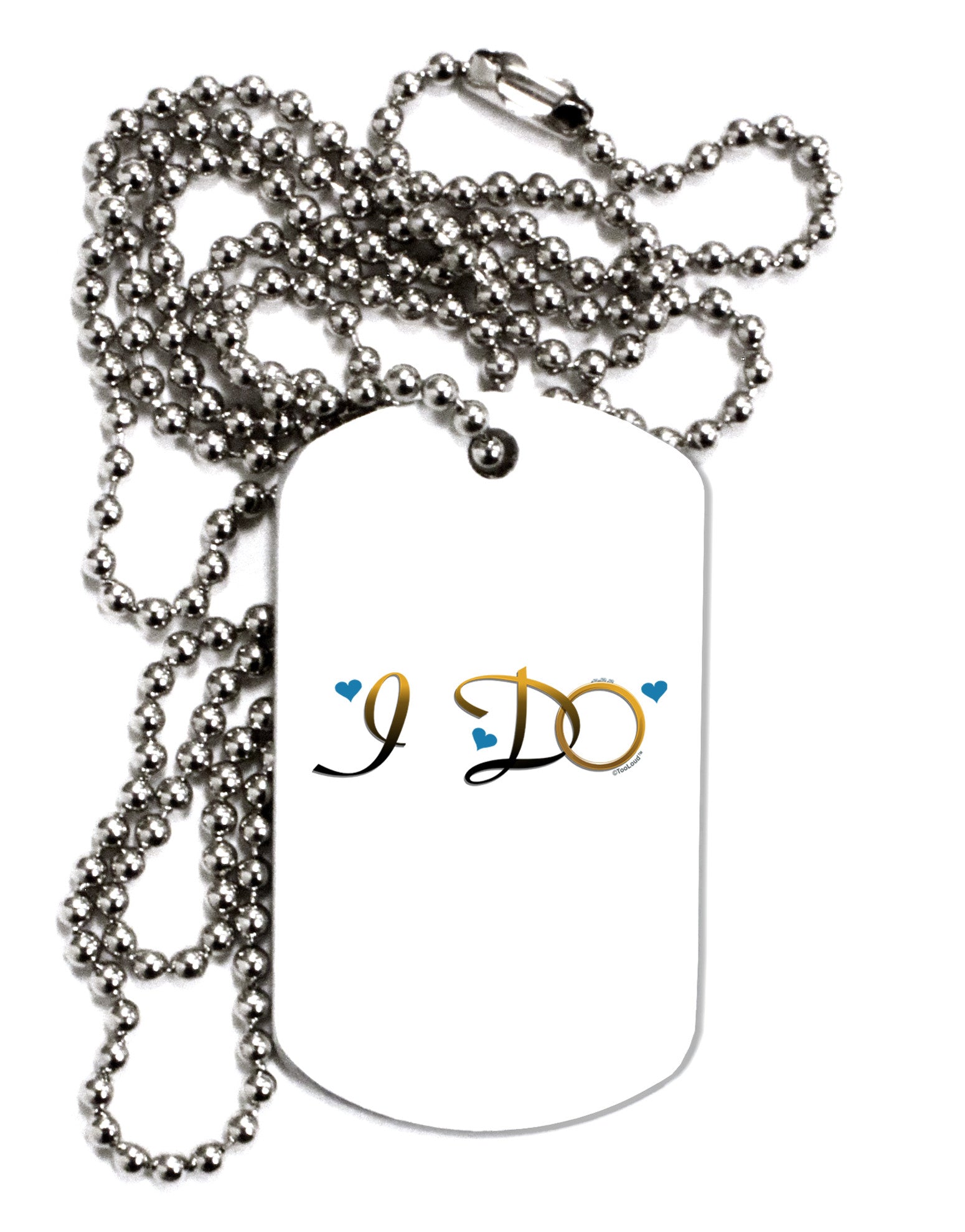 I Do - Groom Adult Dog Tag Chain Necklace-Dog Tag Necklace-TooLoud-1 Piece-Davson Sales