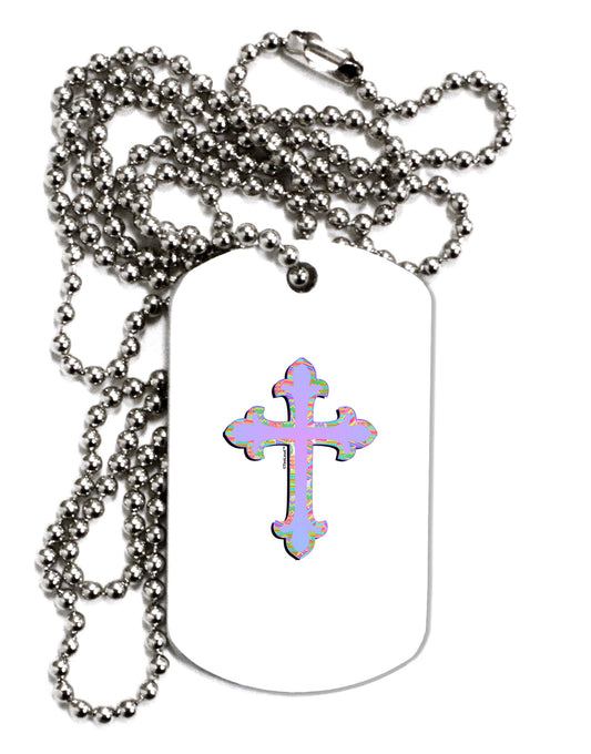 Easter Color Cross Adult Dog Tag Chain Necklace-Dog Tag Necklace-TooLoud-1 Piece-Davson Sales