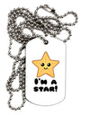 Cute Starfish - I am a Star Adult Dog Tag Chain Necklace by TooLoud-Dog Tag Necklace-TooLoud-White-Davson Sales