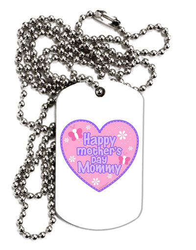 Happy Mother's Day Mommy - Pink Adult Dog Tag Chain Necklace by TooLoud-Dog Tag Necklace-TooLoud-White-Davson Sales