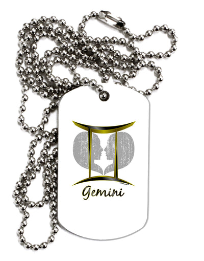 Gemini Symbol Adult Dog Tag Chain Necklace-Dog Tag Necklace-TooLoud-1 Piece-Davson Sales