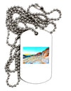 CO Rockies View Watercolor Adult Dog Tag Chain Necklace-Dog Tag Necklace-TooLoud-1 Piece-Davson Sales