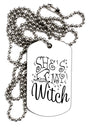 She's My Witch Adult Dog Tag Chain Necklace - 1 Piece Tooloud