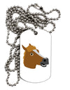 Silly Cartoon Horse Head Adult Dog Tag Chain Necklace-Dog Tag Necklace-TooLoud-White-Davson Sales