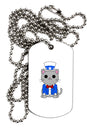 Patriotic Cat Adult Dog Tag Chain Necklace by TooLoud-Dog Tag Necklace-TooLoud-White-Davson Sales