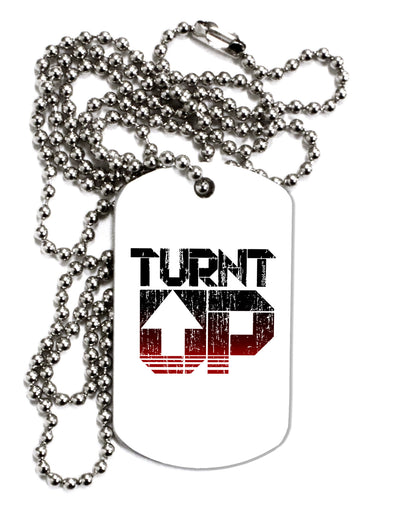 TooLoud Turnt Up Distressed Adult Dog Tag Chain Necklace-Dog Tag Necklace-TooLoud-1 Piece-Davson Sales