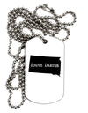 South Dakota - United States Shape Adult Dog Tag Chain Necklace by TooLoud-Dog Tag Necklace-TooLoud-White-Davson Sales