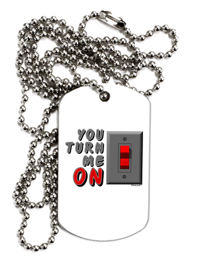 TooLoud You Turn Me On Switch Adult Dog Tag Chain Necklace-Dog Tag Necklace-TooLoud-1 Piece-Davson Sales