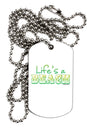 Lifes a Beach Color Adult Dog Tag Chain Necklace by TooLoud-Dog Tag Necklace-TooLoud-White-Davson Sales