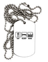 Eat Sleep Rave Adult Dog Tag Chain Necklace by TooLoud-TooLoud-White-Davson Sales