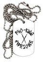 TooLoud PHO KING AWESOME, Funny Vietnamese Soup Vietnam Foodie Adult Dog Tag Chain Necklace-Dog Tag Necklace-TooLoud-1 Piece-Davson Sales
