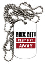 TooLoud BACK OFF Keep 6 Feet Away Adult Dog Tag Chain Necklace-Dog Tag Necklace-TooLoud-1 Piece-Davson Sales
