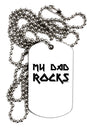 My Dad Rocks Adult Dog Tag Chain Necklace by TooLoud-Dog Tag Necklace-TooLoud-White-Davson Sales